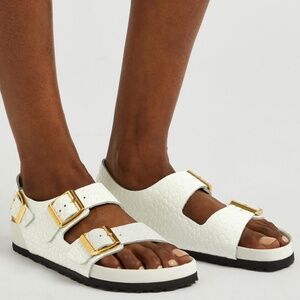 Size 38 Birkenstock Milano Crocodile Effect EUC